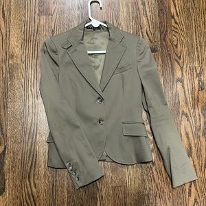 Theory Army Green Blazer Jacket Size 4